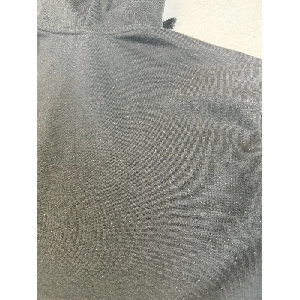 Adidas Hoodie XL Black Pullover Big Logo Fleece Hooded Sweatshirt Men's